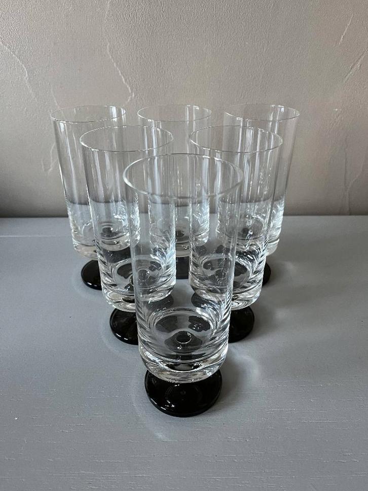 J. Friedrich Kristall longdrinkglazen op voet, Antiek en Kunst, Antiek | Glas en Kristal, Ophalen of Verzenden