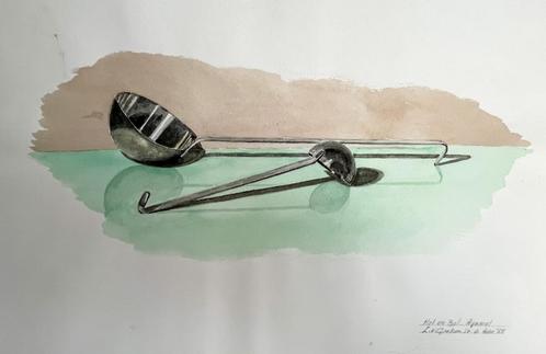 Louis van Gorkum - studie hol en bol - 33x56, Antiek en Kunst, Kunst | Schilderijen | Klassiek, Ophalen of Verzenden