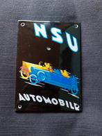 Emaille NSU bordje, Ophalen of Verzenden, Gebruikt, Reclamebord