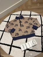 ZGAN blauw beige CarlijnQ sweater trui 110 116 fiets sprint, Jongen of Meisje, Trui of Vest, Ophalen of Verzenden, Zo goed als nieuw