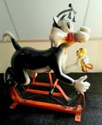 Sylvester & Tweety - Houten Draaimolen Figuur (Kindt Kermis), Antiek en Kunst, Ophalen