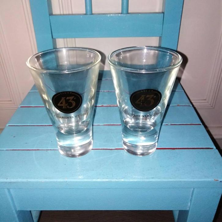 Licor 43 Cuarenta y Tres tumbler glazen set van 2 stuks, Verzamelen, Glas en Borrelglaasjes, Zo goed als nieuw, Overige typen