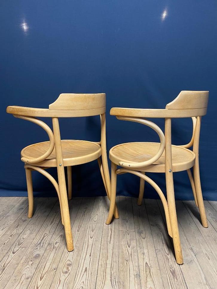 Vintage Thonet stijl eetkamerstoel vraagprijs per stuk, Huis en Inrichting, Stoelen, Gebruikt, Twee, Hout, Bruin, Ophalen