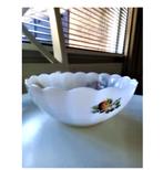 vintage Acropal sculp fruits de France melkglas schaal, Antiek en Kunst, Ophalen of Verzenden