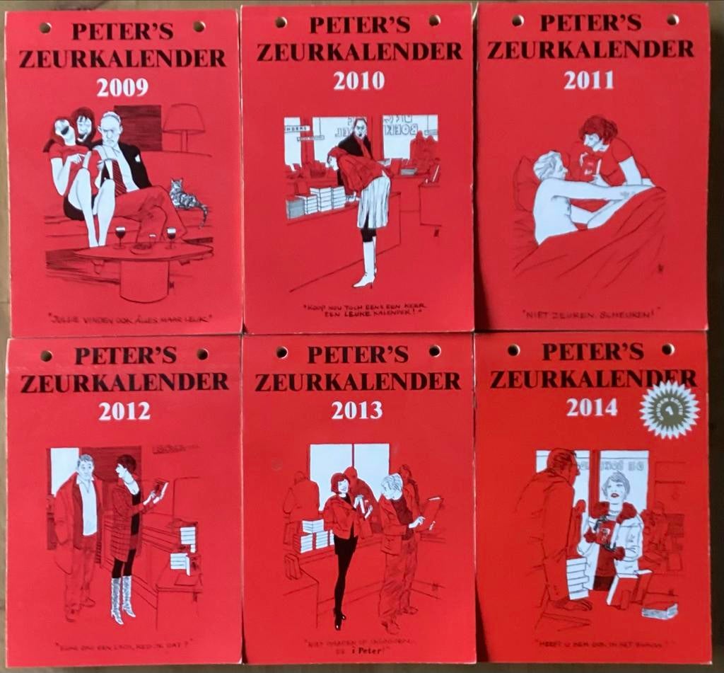 Peter van Straaten Zeurkalenders 2009-2014, Ophalen of Verzenden, Maandkalender, Zo goed als nieuw