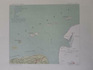 B113/ Plattegrond Noord Oost Wadden in 1795. Litho uit 1913 beschikbaar voor biedingen