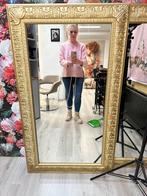 2 Grote spiegels met goud kleurige lijsten, Huis en Inrichting, Woonaccessoires | Spiegels, Ophalen of Verzenden, Zo goed als nieuw