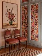 Antieke Stoeltjes met Oud Roze Fluweel - Set van 2, Ophalen