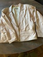 Roze/creme/beige  leren colbert/jack Escada 38/40 vintage, Maat 38/40 (M), Escada, Ophalen of Verzenden, Jasje