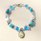 Blauwe kinderarmband Hello Kitty met vleugeltjes, Ophalen of Verzenden, Nieuw, Blauw, Armband