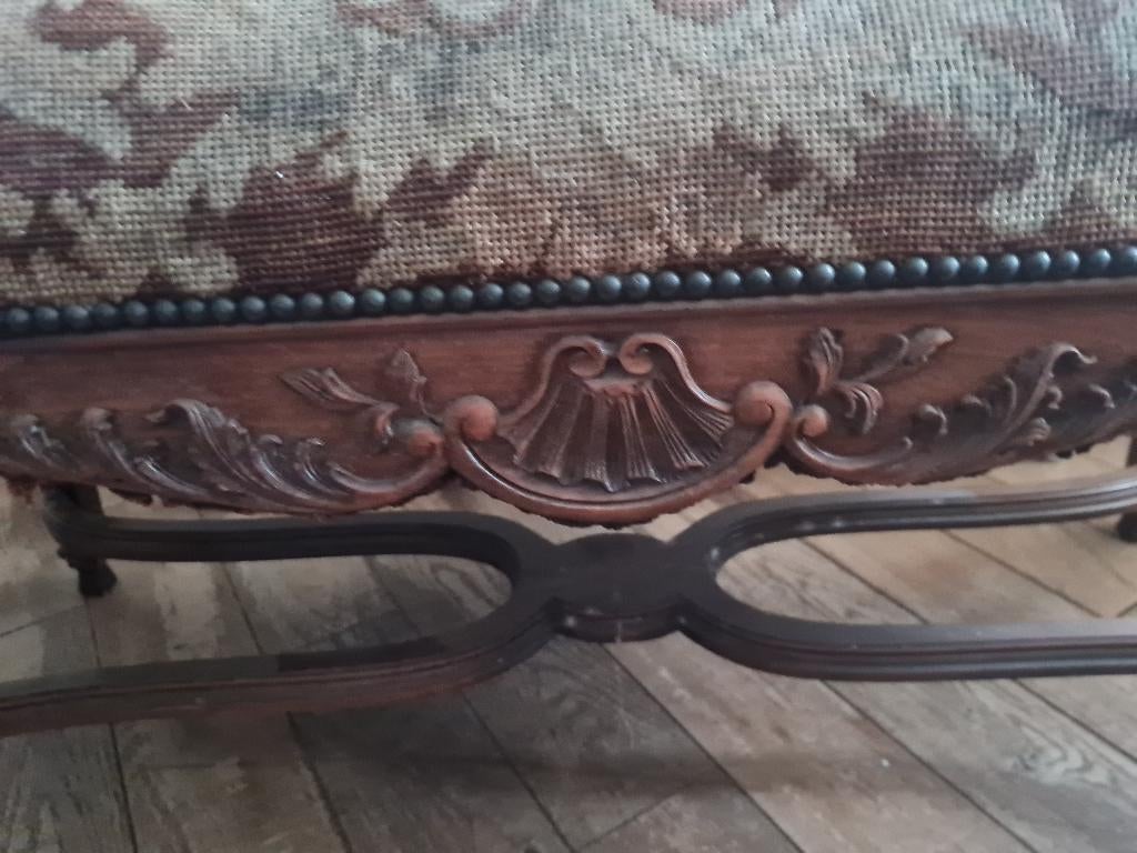 Antieke poef zitbank bedbank, Ophalen