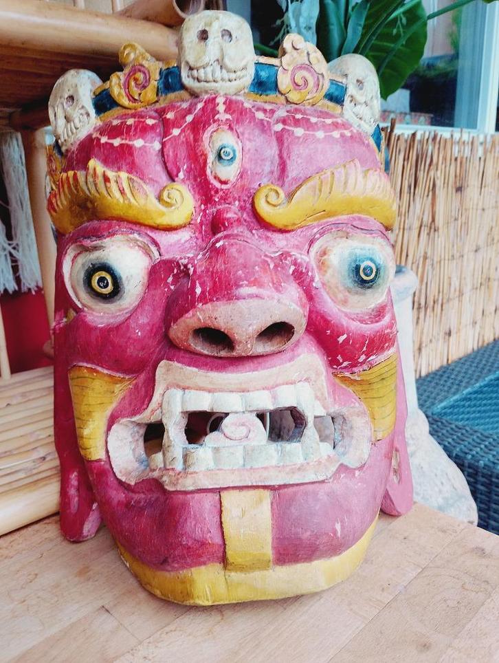 Antiek Tibetaanse masker verwijderaar van negatieve energie, Antiek en Kunst, Kunst | Niet-Westerse kunst, Ophalen of Verzenden