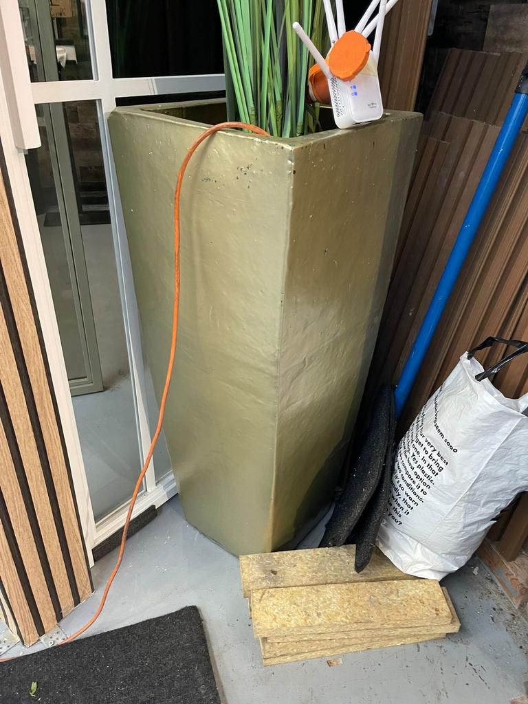 Grote gouden plantenpot, Ophalen of Verzenden, Zo goed als nieuw
