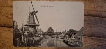 Oude antieke fotokaart van Haarlem. Spaarne. beschikbaar voor biedingen