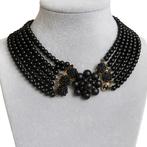 Antieke Gitten Ketting 14kt goud zwaar slot, Met hanger, Gebruikt, Verzenden, Zwart