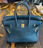 Birkin 25 zwart met gouden hardware, Ophalen of Verzenden, Zo goed als nieuw, Zwart, Handtas