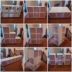 Multiversele Ikea Kallax 6 vakken kast inclusief roze bakken, Overige materialen, Minder dan 150 cm, Zo goed als nieuw, Met deur(en)