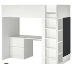 Smastad (IKEA) hoogslaper + bureau, Kinderen en Baby's, Kinderkamer | Stapelbedden en Hoogslapers, Hoogslaper, Zo goed als nieuw