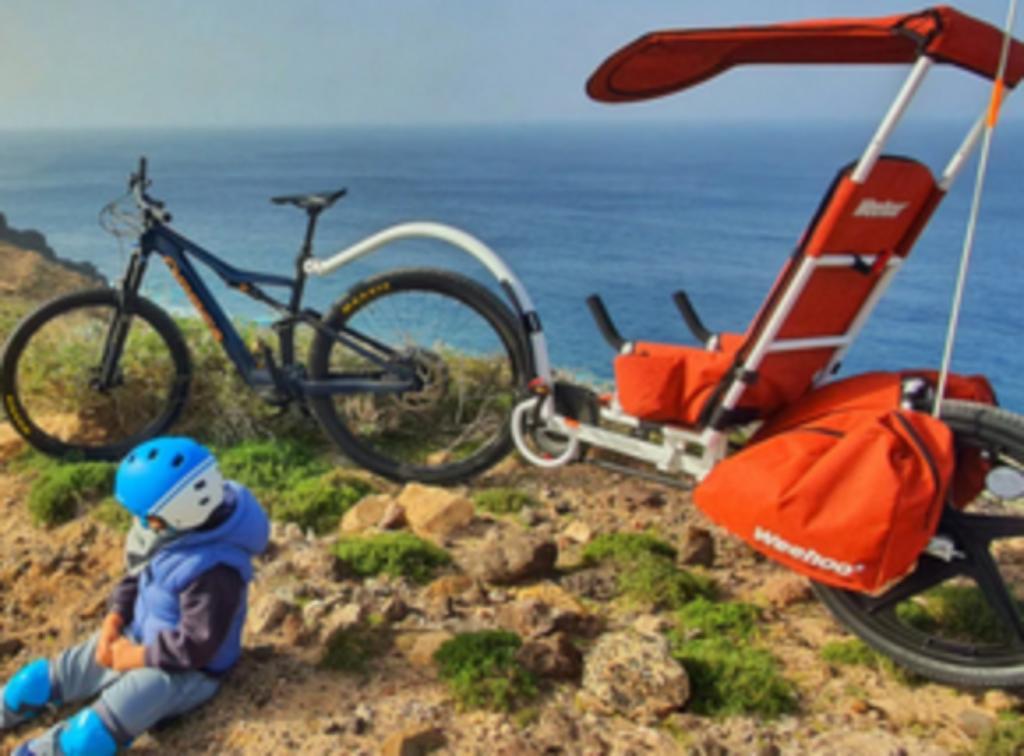 ≥ Weehoo Thrill Bike aanhangfiets met zonne/regenluifel
