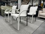 4 Nieuw Leolux Cimaronne Eetkamerstoel wit leer Design Stoel, Huis en Inrichting, Stoelen, Leolux, Wit, Nieuw, Leer