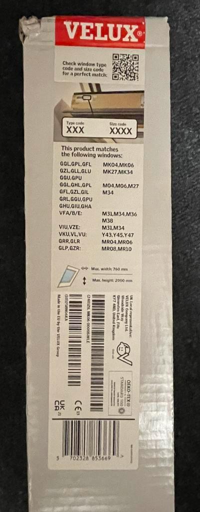 Velux insectenhorren, 2x PK10 en 1x MK06. Kleur wit., Doe-het-zelf en Verbouw, Deuren en Horren, Nieuw, Overige typen, Minder dan 200 cm