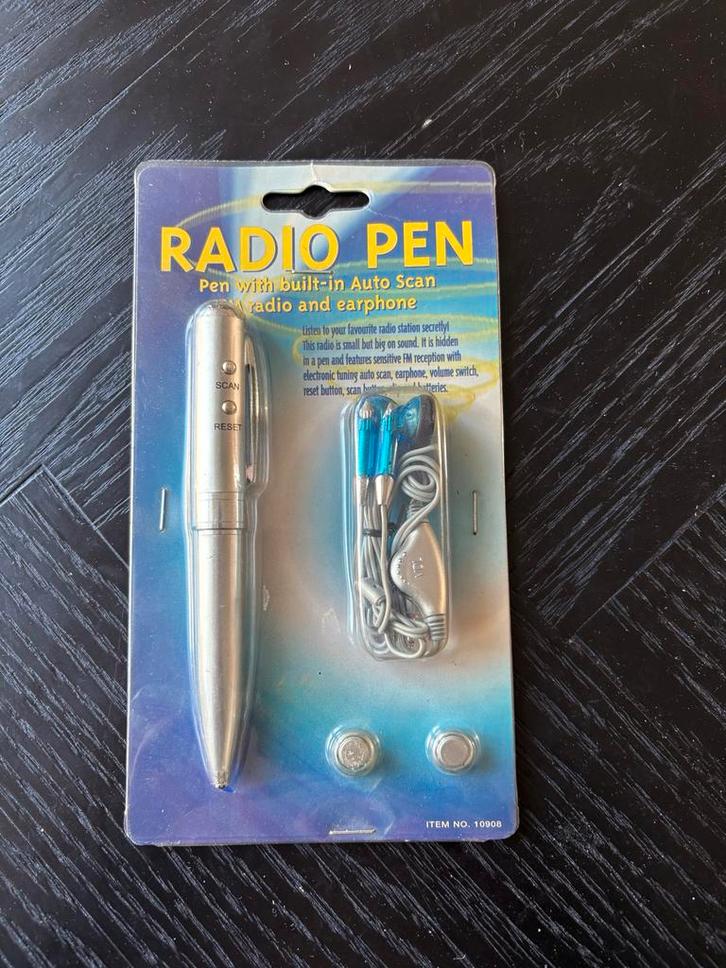 Radio Pen met Oortjes - Nieuw in Verpakking!, Audio, Tv en Foto, Radio's, Nieuw, Radio, Ophalen of Verzenden