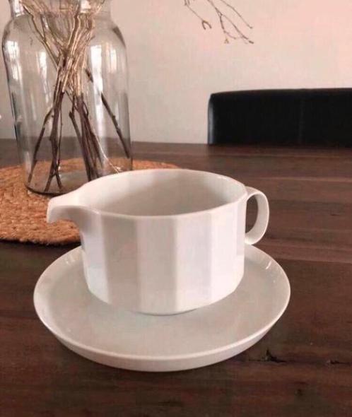 💝 Vintage ROSENTHAL POLYGON wit saucière sauskan sauskom, Huis en Inrichting, Keuken | Servies, Zo goed als nieuw, Kom(men), Effen