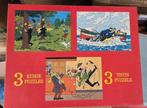 Puzzel Kuifje 1977 set van 3 puzzels van 63 stuks, Hobby en Vrije tijd, Gezelschapsspellen | Bordspellen, Onbekend, Ophalen of Verzenden