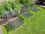 4 vintage Ikea Melker 'spaghetti'stoelen Lisa Norinder, Huis en Inrichting, Stoelen, Ophalen, Kunststof, Gebruikt, Zwart