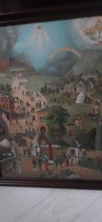 Prachtig schilderij "De brede en de Smalle weg ", Antiek en Kunst, Kunst | Schilderijen | Klassiek, Ophalen of Verzenden