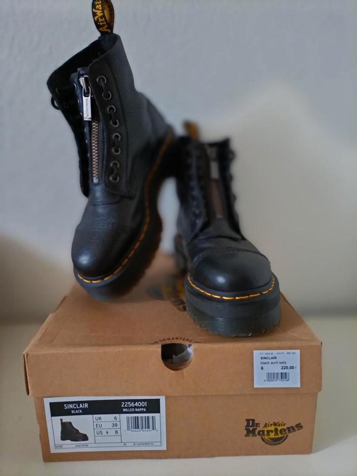 Dr. Martens Sinclair Zwart - Maat 39, Kleding | Dames, Schoenen, Zo goed als nieuw, Lage of Enkellaarzen, Zwart, Ophalen of Verzenden