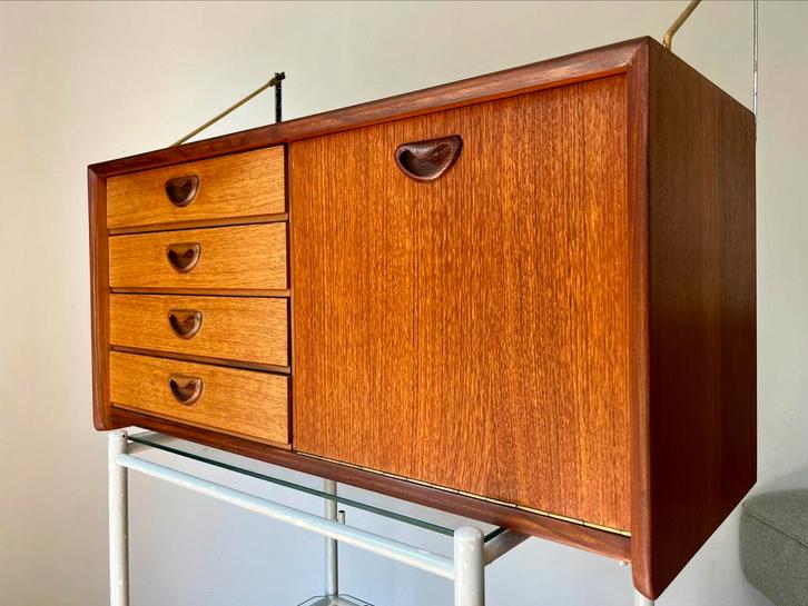 Vintage wandmeubel Webe Teeffelen, Huis en Inrichting, Kasten | Wandmeubels, Zo goed als nieuw, Minder dan 100 cm, Minder dan 150 cm