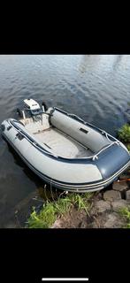 Mach rubberboot met 2 motoren, Watersport en Boten, Rubberboten, Gebruikt, Hout, Benzine, Minder dan 70 pk