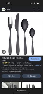 Nieuwe IKEA TILLAGD Bestekset 24-delig - Zwart, Huis en Inrichting, Keuken | Bestek, Nieuw, Ophalen of Verzenden, Rvs of Chroom
