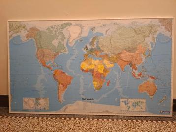 Wereldkaart Michelin - Ingelijst - 143x84cm beschikbaar voor biedingen