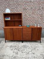 Vintage mid century multilux highboard wandmeubel, Ophalen, Gebruikt, 100 tot 150 cm, 150 tot 200 cm