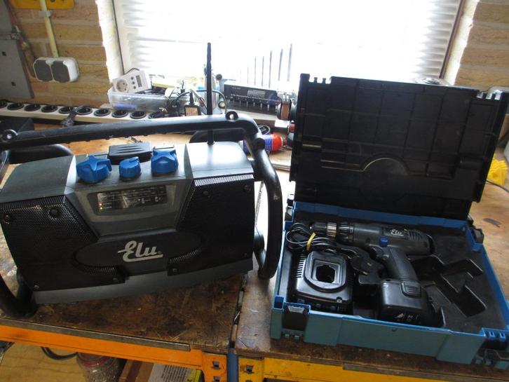 Elu boormachine + Elu bouwradio, Doe-het-zelf en Verbouw, Gereedschap | Boormachines, Gebruikt, Boormachine, Variabele snelheid