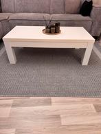 Hoogglans witte salontafel, Huis en Inrichting, Kunststof, Gebruikt, 100 tot 150 cm, Ophalen of Verzenden