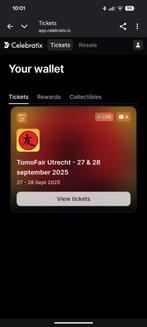 Tomofair tickets zondag 28 sept 2025 4x, Tickets en Kaartjes, Kortingen en Cadeaubonnen, Drie personen of meer, Overige soorten
