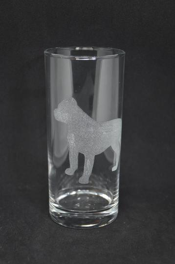 Pitbull Silhouette - Gegraveerd Glas beschikbaar voor biedingen