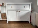 Witte commode met lade en deuren, Ophalen, Gebruikt, 50 tot 70 cm, 100 cm of meer