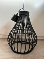 Zwart houten hanglamp, Huis en Inrichting, Lampen | Hanglampen, Minder dan 50 cm, Bohemian industrieel, Zo goed als nieuw, Hout