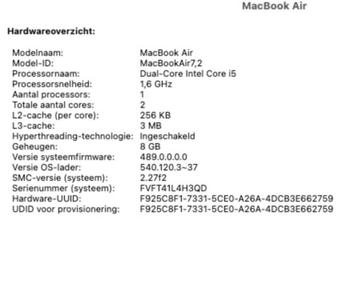 Macbook Air 2015 beschikbaar voor biedingen