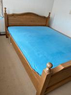 Twee persoons bed 160/200., 160 cm, Gebruikt, Bruin, Hout