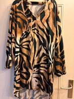 Jurk hele lange tuniek made in italy viscose xxl dierenprint, Kleding | Dames, Made in Italy, Bruin, Verzenden, Blouse of Tuniek