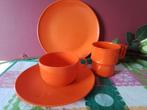 Vintage oranje mepal campingset, Caravans en Kamperen, Ophalen of Verzenden, Zo goed als nieuw