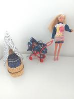 Steffi Love zwanger + baby, wieg en kinderwagen, Ophalen of Verzenden, Gebruikt, Barbie
