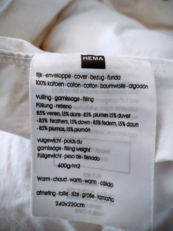 HEMA Duvet 240x220 Warm beschikbaar voor biedingen