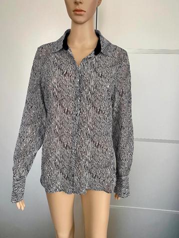 H153 Expresso maat 38=M blouse top wit/zwart beschikbaar voor biedingen