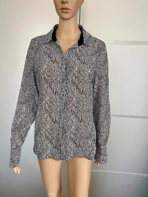 H153 Expresso maat 38=M blouse top wit/zwart, Kleding | Dames, Blouses en Tunieken, Zo goed als nieuw, Maat 38/40 (M), Wit, Ophalen of Verzenden